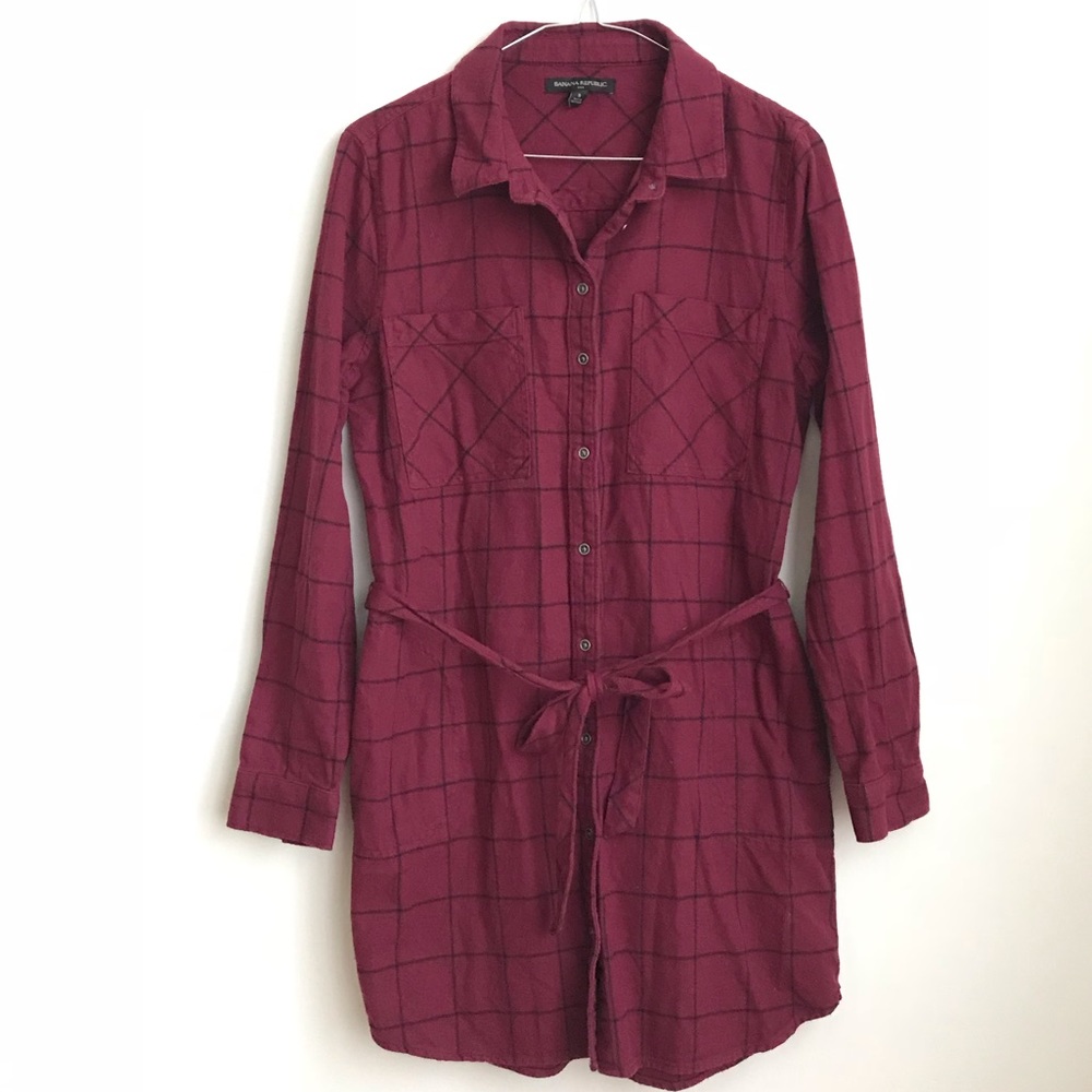 Banana Republic Flannel Long Button-down